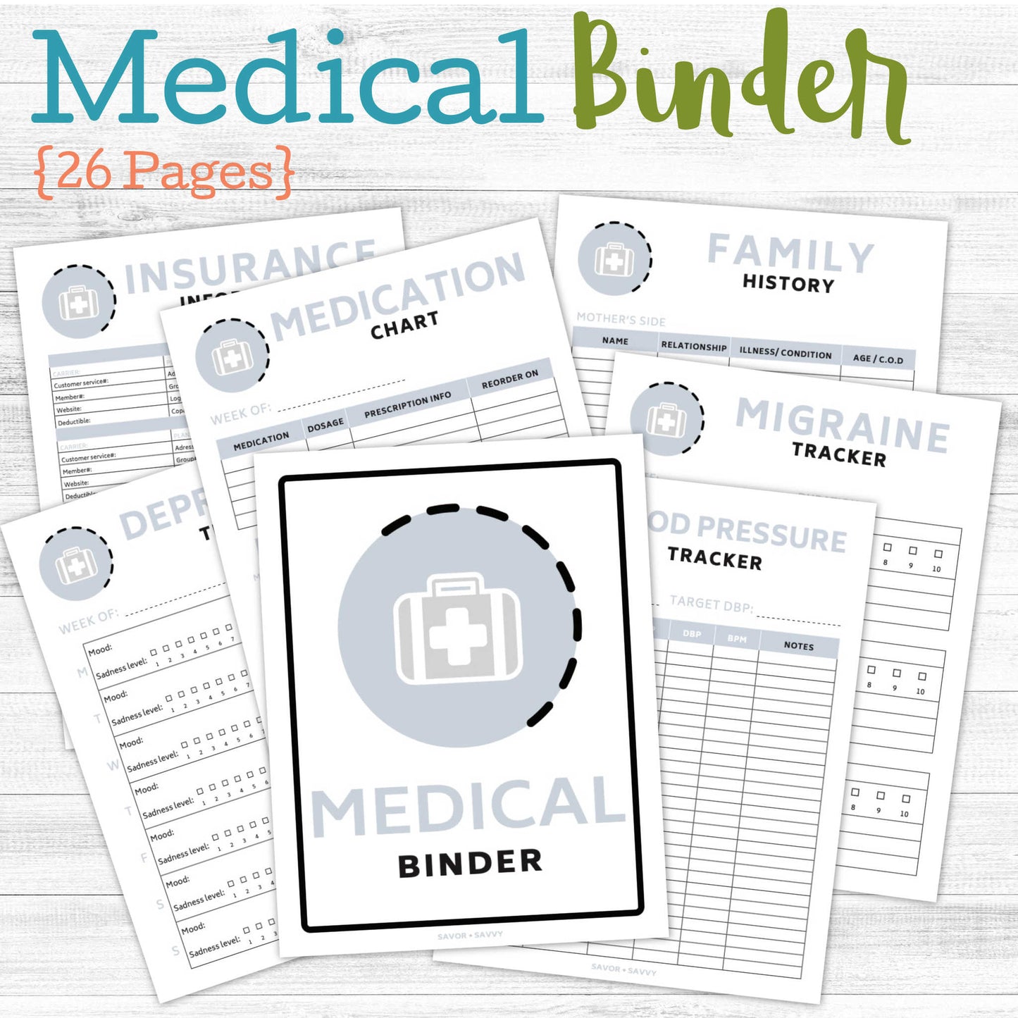 26-Page Medical Binder đˇ