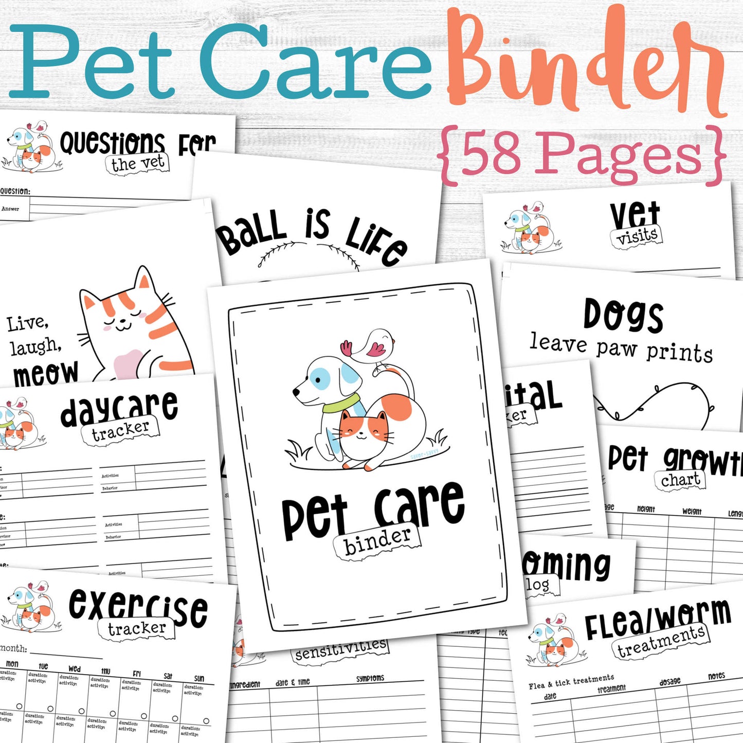 Ultimate Pet Care Planner Binder