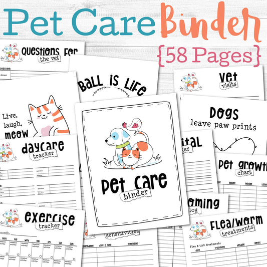 Ultimate Pet Care Planner Binder