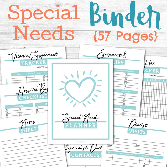 Special Needs Organization Binder