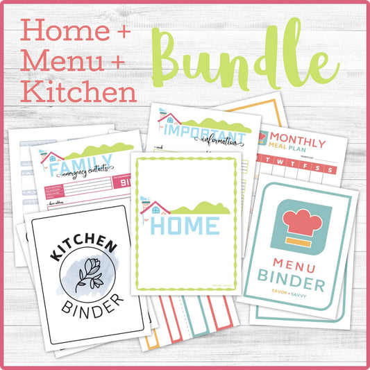 Home/Kitchen/Recipe Binder BUNDLE (115 Pages) 📎