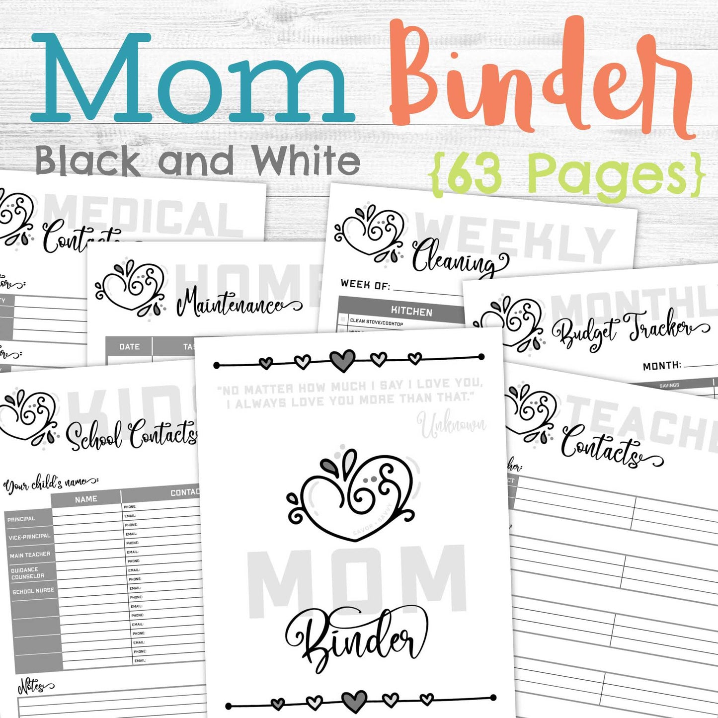Mom Binder (63 pages) 🖇