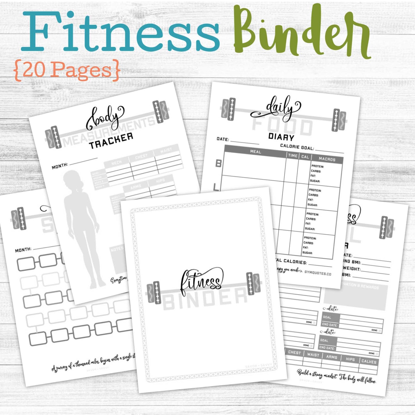20-Page Fitness Binder 💪