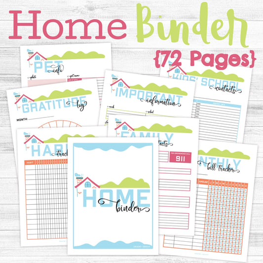 72-Page Household Binder 🏡