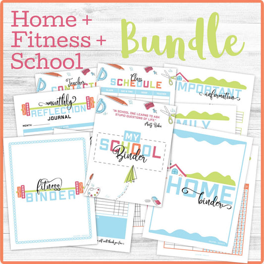 Home/Fitness/School Binder Bundle (147 Pages) 📎