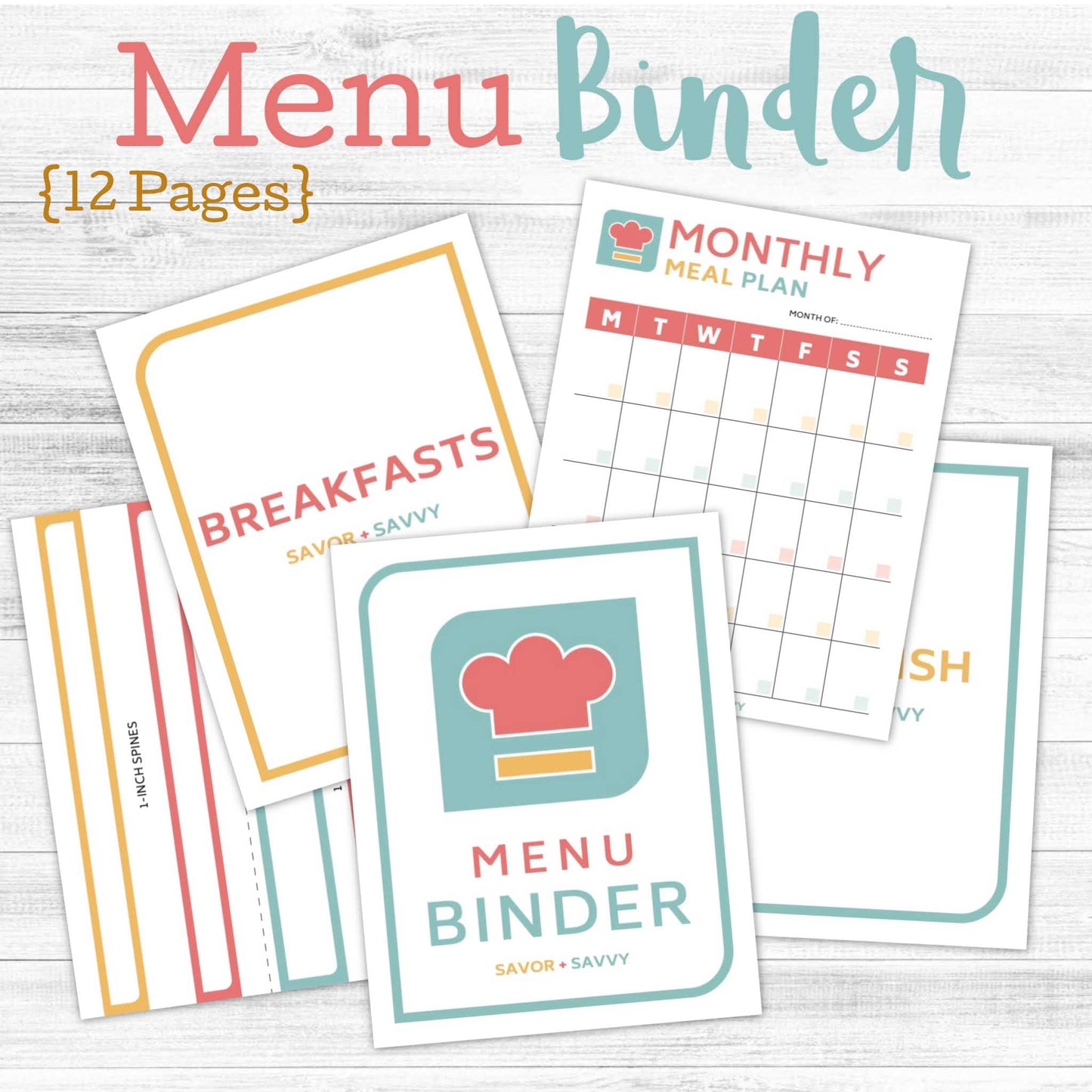 12-Page Menu Binder 👩‍🍳