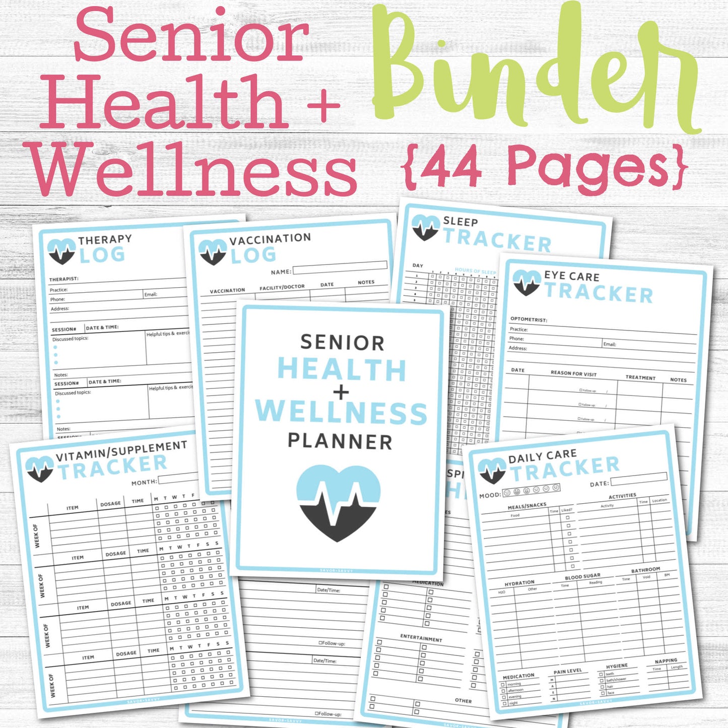 Senior Medical and Wellness Binder